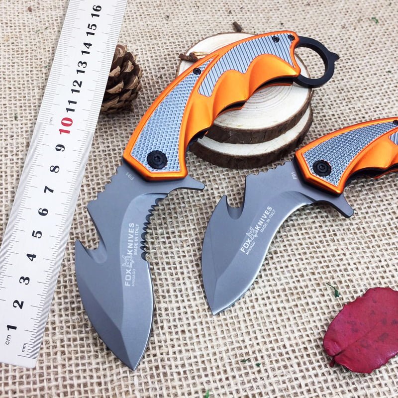 New-Fox-F91-font-b-Karambit-b-font-Folding-Knife-Half-Blade-Gift ...