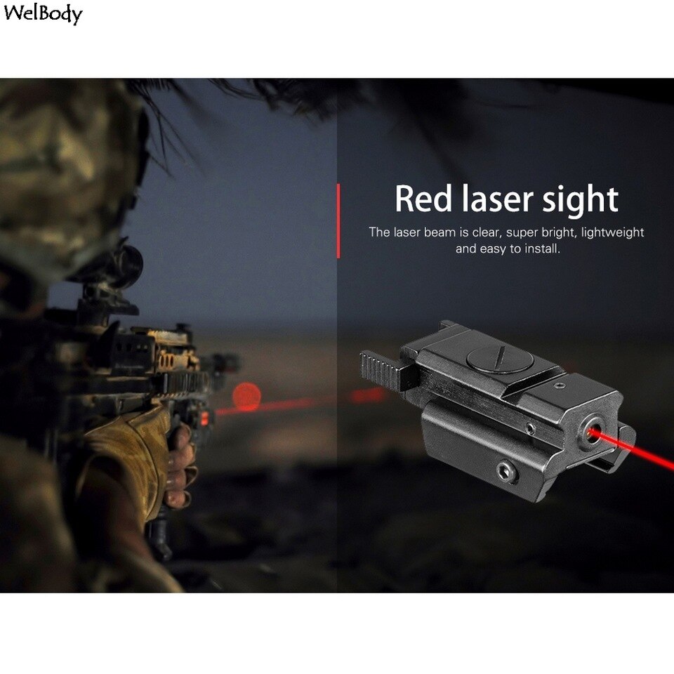 Tactical Red Laser Dot Sight for Handgun 1911, Glock Pistols Picatinny  Weaver Rail Fit - Gizmoway