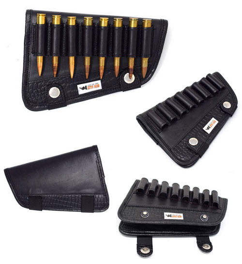 Leather Ammo Pouch Wallet Cartridge Holder Case Rifle Shell Holder 30.06,308 