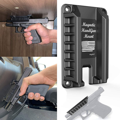Quickdraw Magnetic Gun Mount Holster Concealed Tactical Firearm Car Wall NEW 