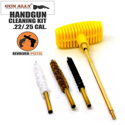 GunAlly .22 or .25 Caliber Pistol/Revolver Handgun Cleaning Kit Gizmoway