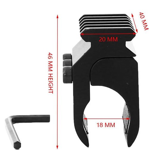 Elvish Tac Picatinny Rail For Compound Bow - Stabilizer Mount For Flashlight Laser - Bowhunting Accessory